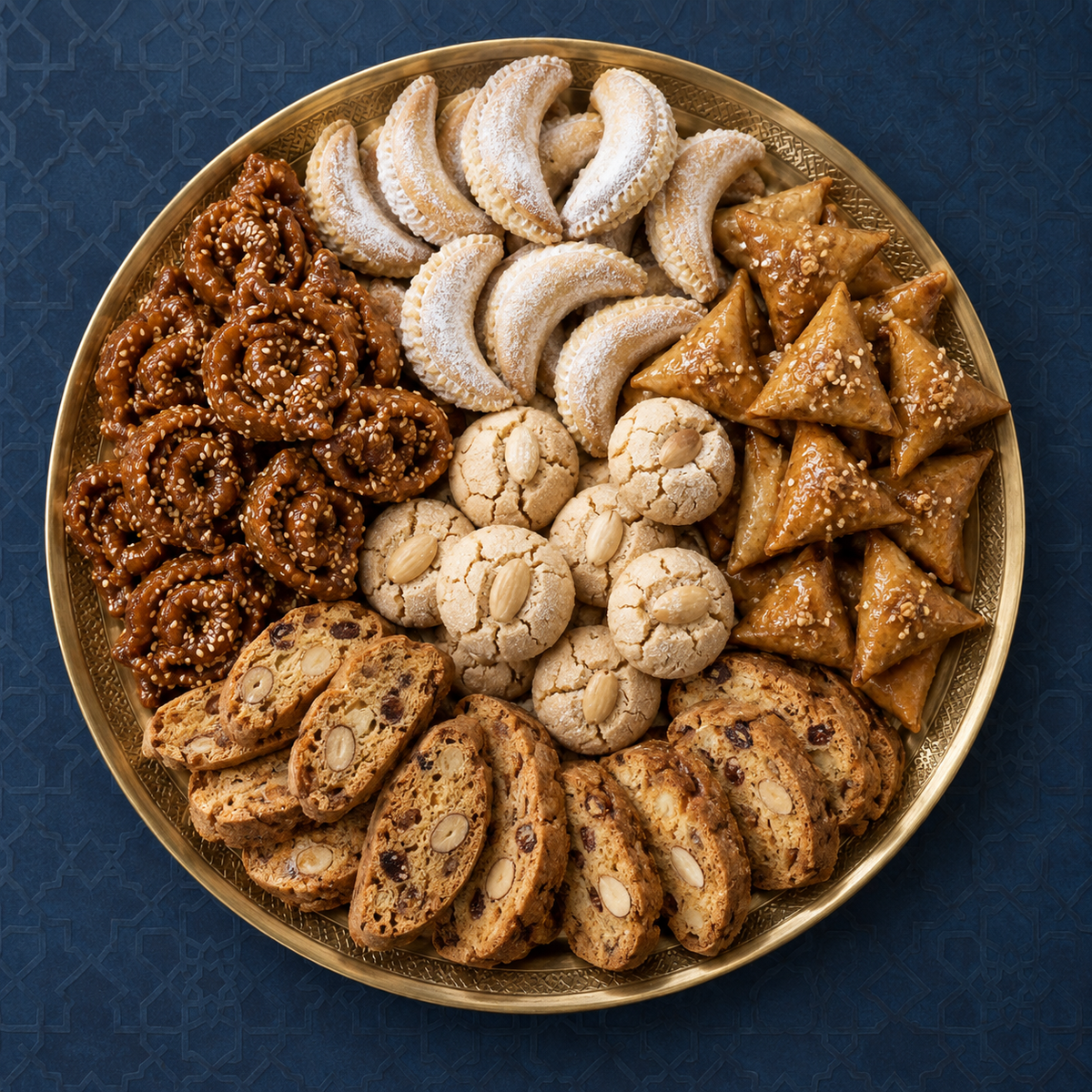 Plateau Zahra, gâteaux marocains assortis